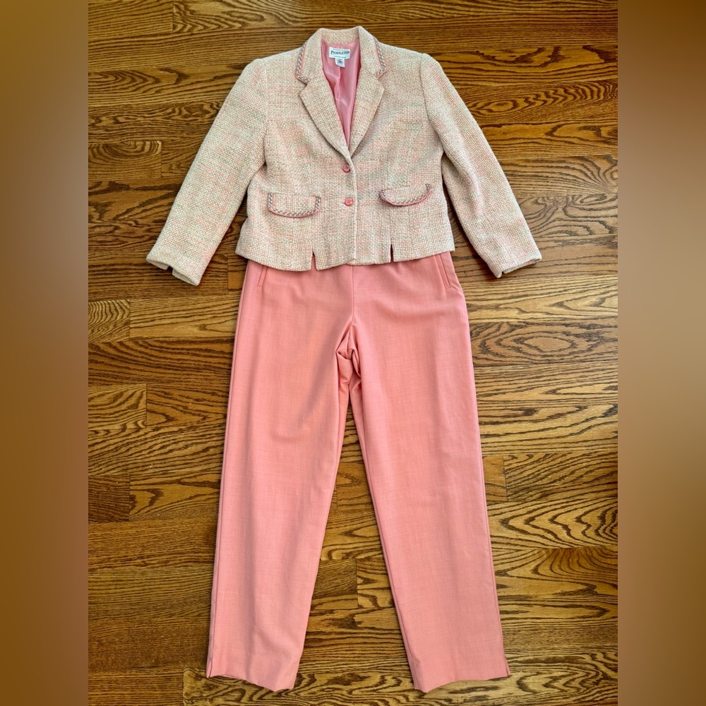 Vintage Size 14 Pendleton Wool/Silk Suit Jacket & Pants